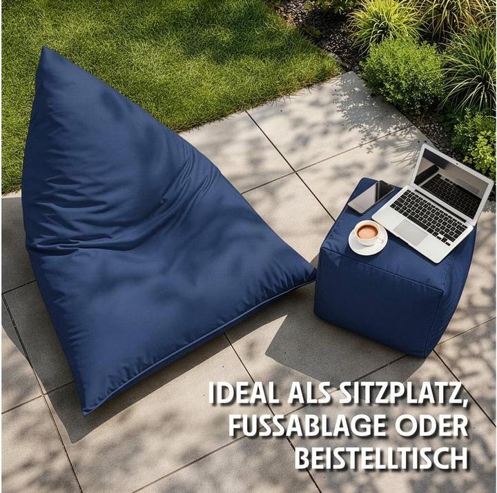 Produktbild Urbanara Sitzsack-Hocker Basic-Outdoor, 85 l, Dunkelblau