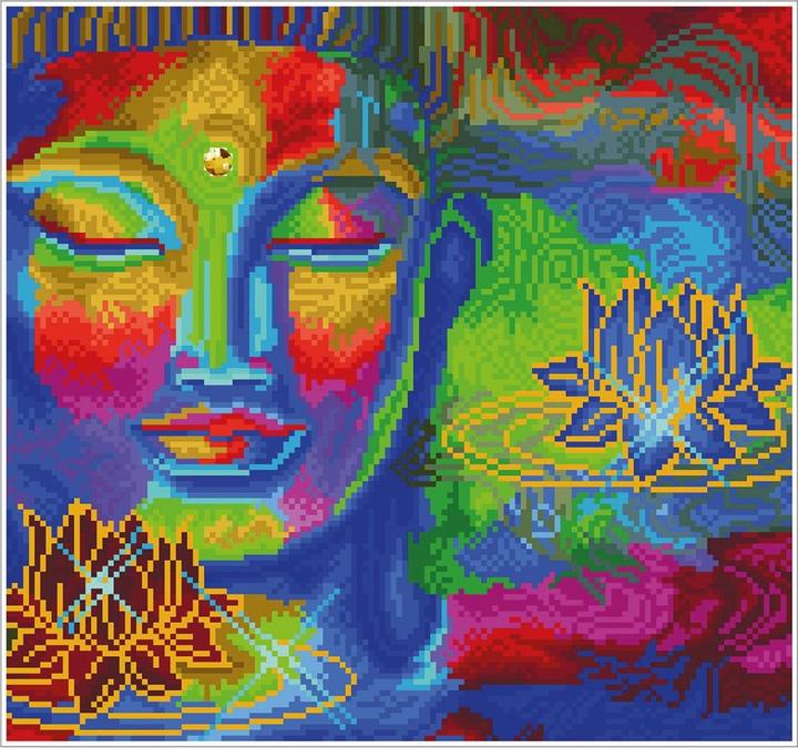 Image du produit Diamond Dotz Diamond Painting Bouddha et fleurs de lotus