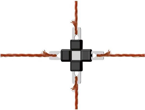 Produktbild Kerbl Litzclip Litzen-Kreuzverbinder 3mm, Edelstahl, 5 Stück