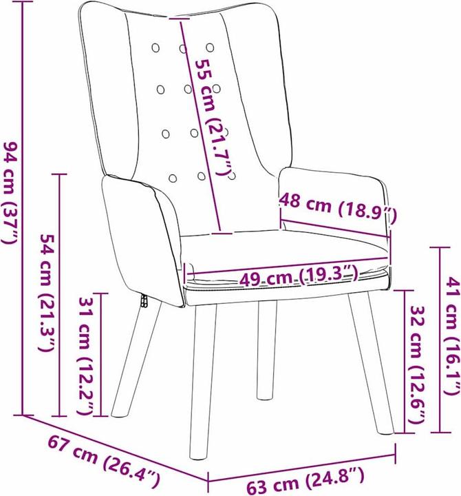 Actual product image vidaXL Sessel
