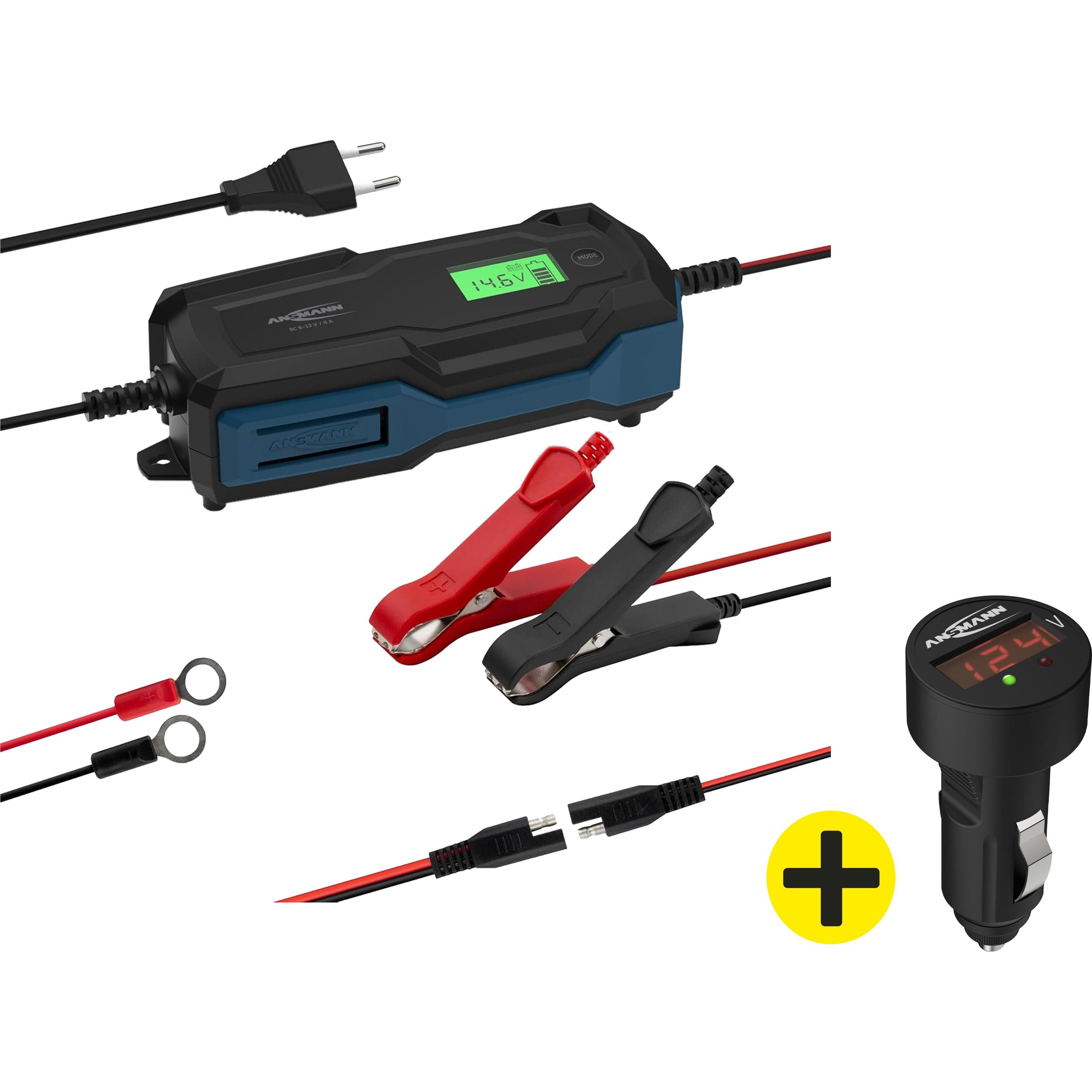 Ansmann, Caricabatterie Per Auto, Autobatterie-LadegeräT + Kfz-Batterietester