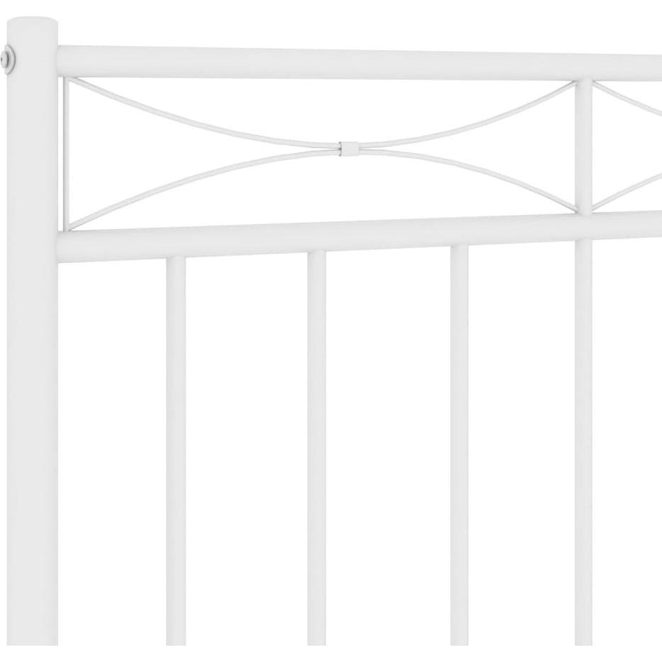 VidaXL, Bett Zubehör, Kopfteil Metall Weiss 90 cm,Farbe: Weiss,Material