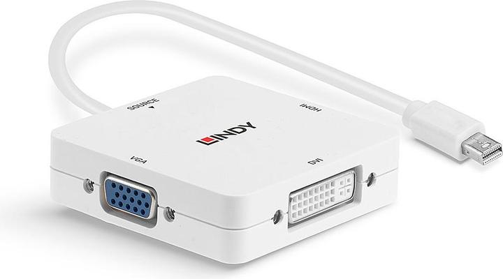 Produktbild Lindy Mini-DP 1.2 an HDMI 4K30/DVI/VGA Adapter (HDMI, DVI, VGA, 20 cm)