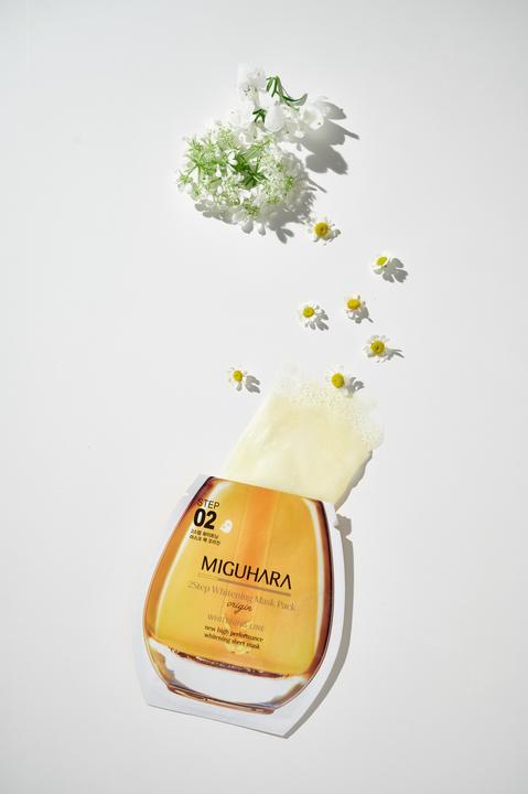 Actual product image Miguhara 2 step whitening mask pack origin