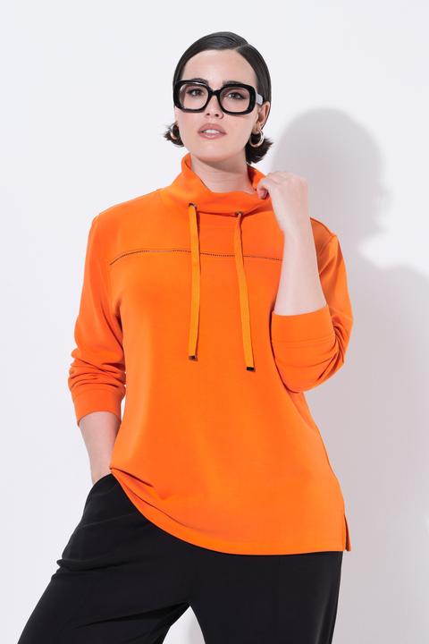Produktbild Ulla Popken Sweatshirt, Ziersteine, Classic, Stehkragen, 3/4-Arm (50, 52)