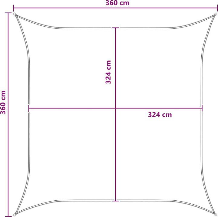 Produktbild vidaXL Sonnensegel (360 x 360 cm)
