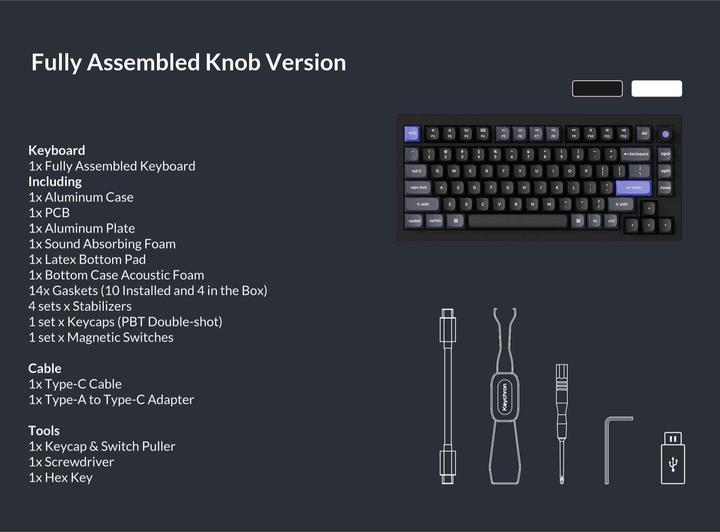 Nutritional values and ingredients Keychron Q1 HE 8K Magnetic Switch Keyboard (US, Cable)