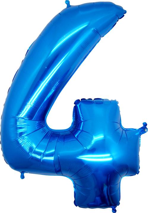 Grabo Silberfolienballon, Zahl 4 (1x)