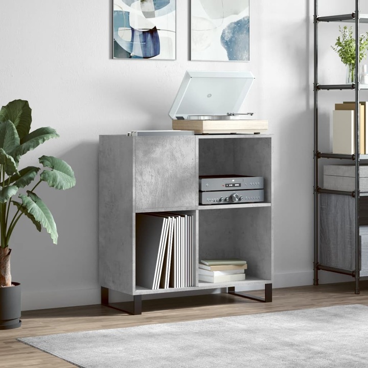 Actual product image VidaXL Plattenschrank Betongrau 84,5x38x89 cm Holzwerkstoff (84.5 x 38 x 89 cm)