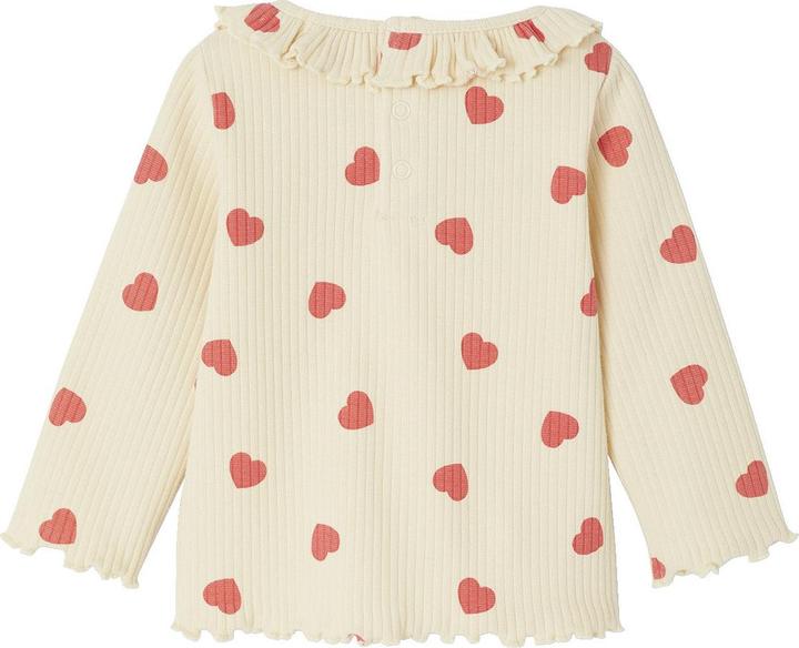 Immagine prodotto Vertbaudet Mädchen Baby Shirt mit Volantkragen und Herzen, Bio-Baumwolle (80)