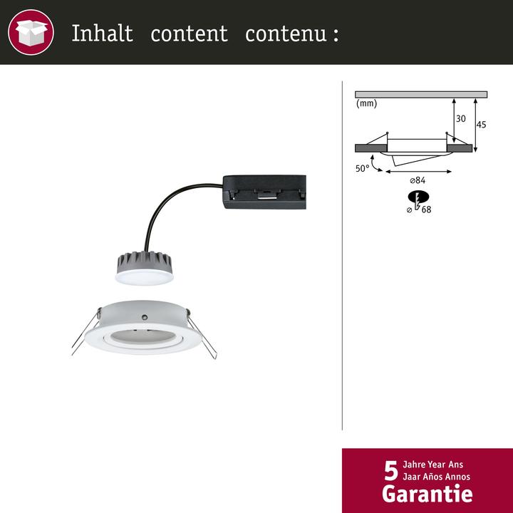 Produktbild Paulmann Einbauleuchte Nova Plus Set (425 lm)