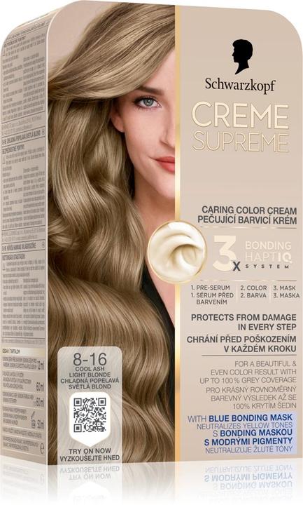 Actual product image L'Oréal Paris Schwarzkopf Creme Supreme Hair Color Shade 816 Cool Ash Blonde (Blond)