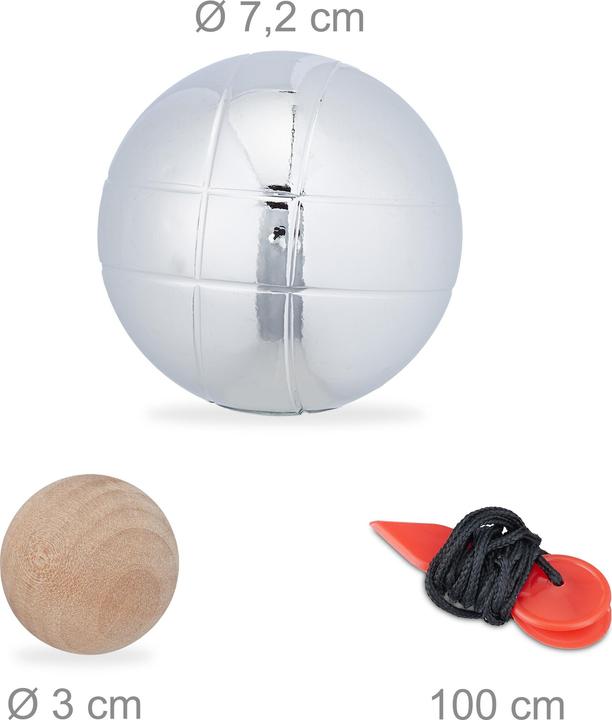 Immagine prodotto Relaxdays Palle da boule (6 x)