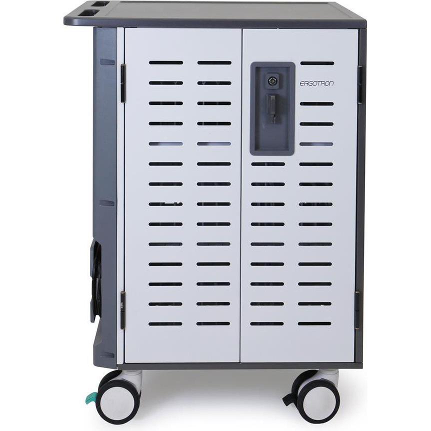 Ergotron Zip40 Charging Cart EU Plug, Notebookwagen, Silber