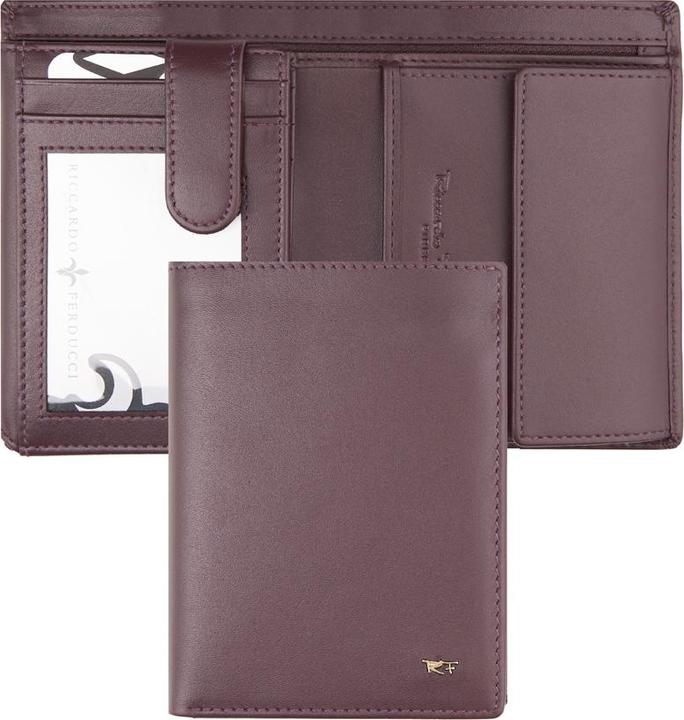Actual product image Riccardo Ferducci Unisex billfold, zip compartment in the note compartment, RFID