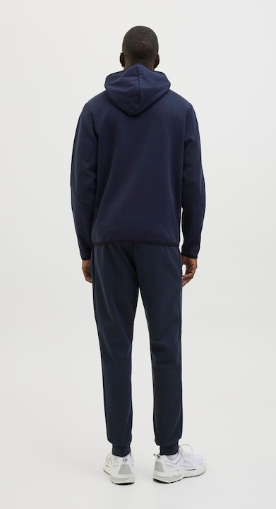 Actual product image Jack & Jones Single-coloured hooded pullover with zip Hooded jacket (M)