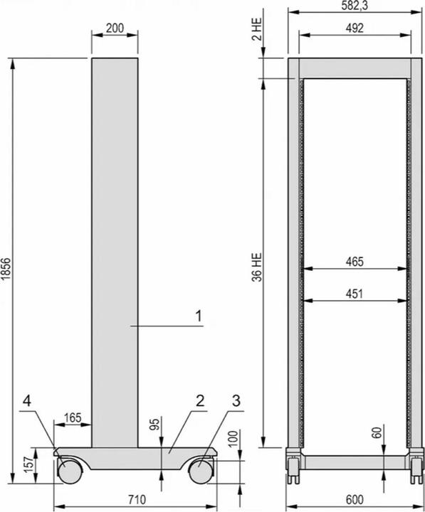 Immagine prodotto Schroff Rack da laboratorio da 19", mobile - 19" LABORGESTELL 36HE RAL7035 (36 HE, Rack da 19 pollici)