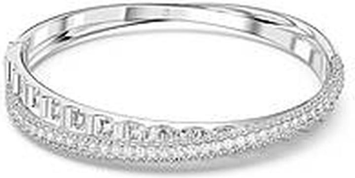 Swarovski Rota Armreif Verschiedene Schliffe Weiss (Swarovski Metall)