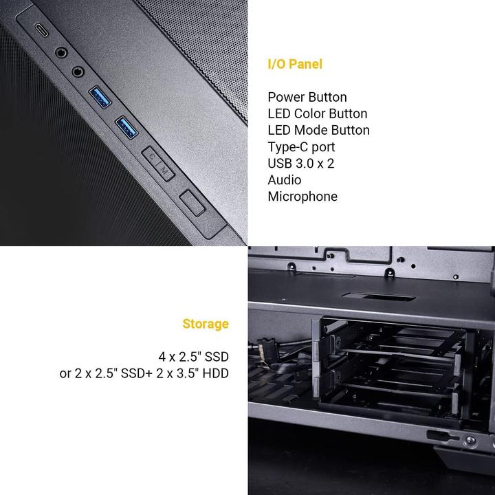 Actual product image Lian-Li LANCOOL 205 Mesh C Midi Tower (ATX, Mini-ITX, mATX)