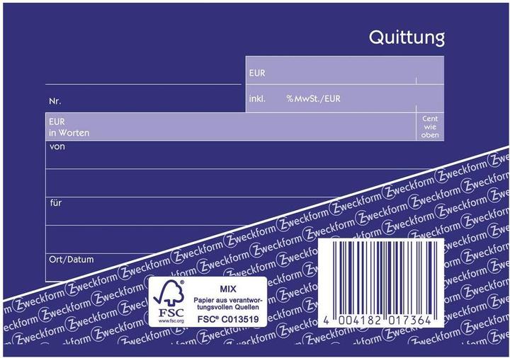 Actual product image Avery Form book "Receipt", SD, 4+1 FREE of charge (40 x)
