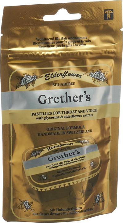 Grethers Elderflower pastilles sans sucre pastilles (1 pièce(s))