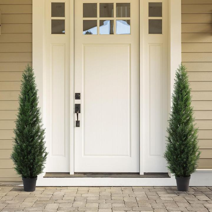 Produktbild Crosofmi 2er-Set Künstlicher Zedernbaum im Topf (155 cm)