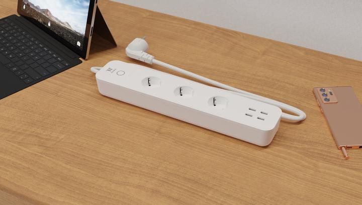Actual product image Tesla Smart Power Strip 3 + 4 USB (3 x, CEE 7/5)