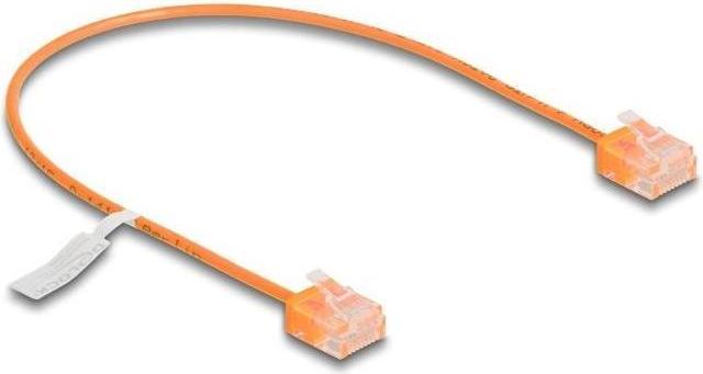 Produktbild Delock RJ45 Netzwerkkabel Cat.6 UTP Ultra Slim 0,3 m orange (U/UTP, CAT6, 0.30 m)