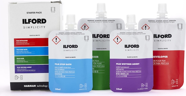 Ilford Simplicity Analog-Film Kit (Stoppbad, Negativentwickler, Fixierbad, Netzmittel, Sonstige Chemie)