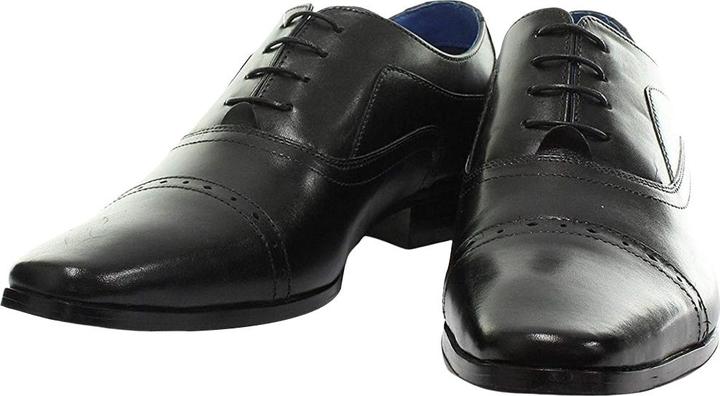 Produktbild Roamers 4 Ösen Punch Cap Leder Oxford Schuhe (43)