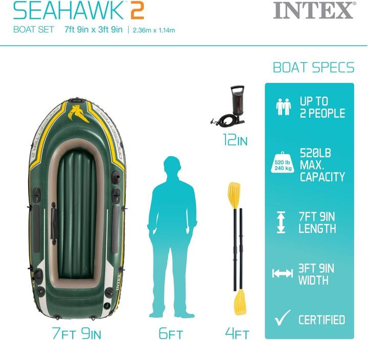 Produktbild Intex Seahawk 2 Boat Set (236 cm, 2 Personen)