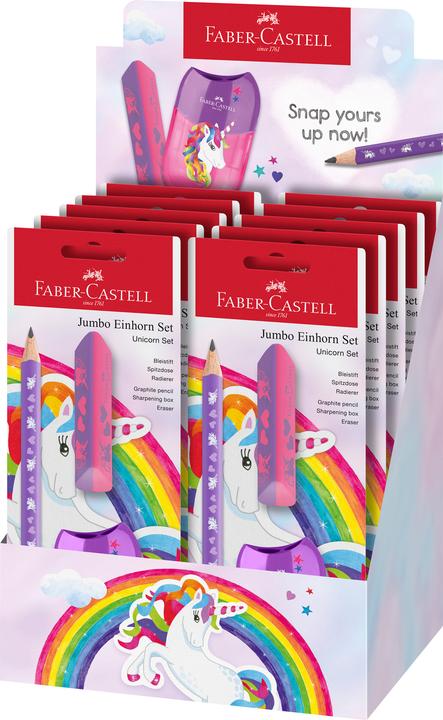 Actual product image Faber-Castell Schreibset Einhorn Jumbo Bleistift + Acc. (HB, 3x)