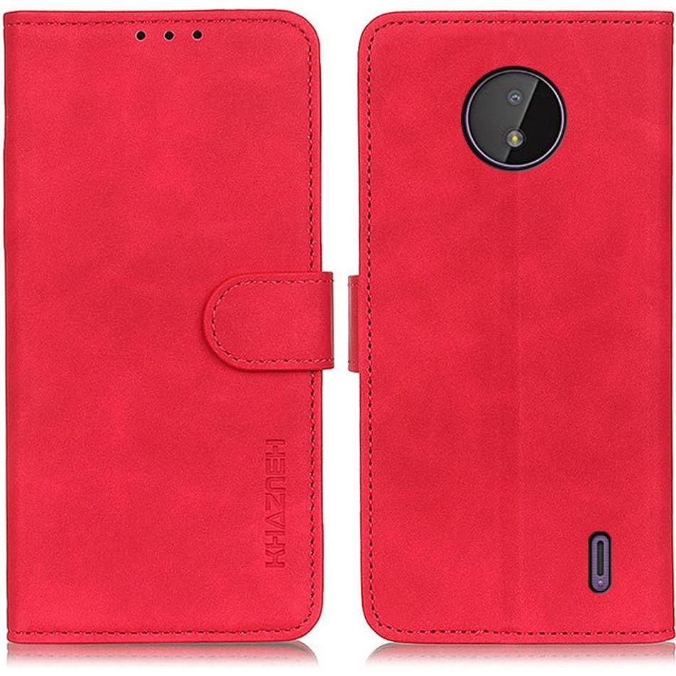 Cover-Discount Nokia C20 - Leder Etui Hülle rot (Nokia C20), Smartphone Hülle, Rot