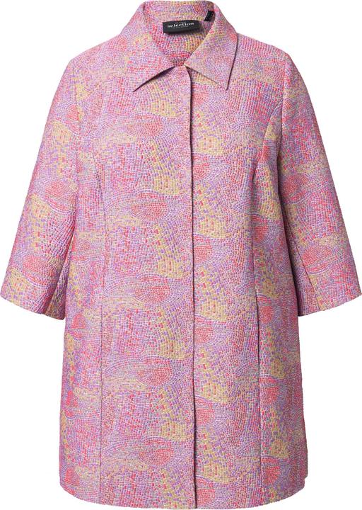 Produktbild Ulla Popken Jacke, Mosaik-Design, Hemdkragen, 3/4-Arm (42)