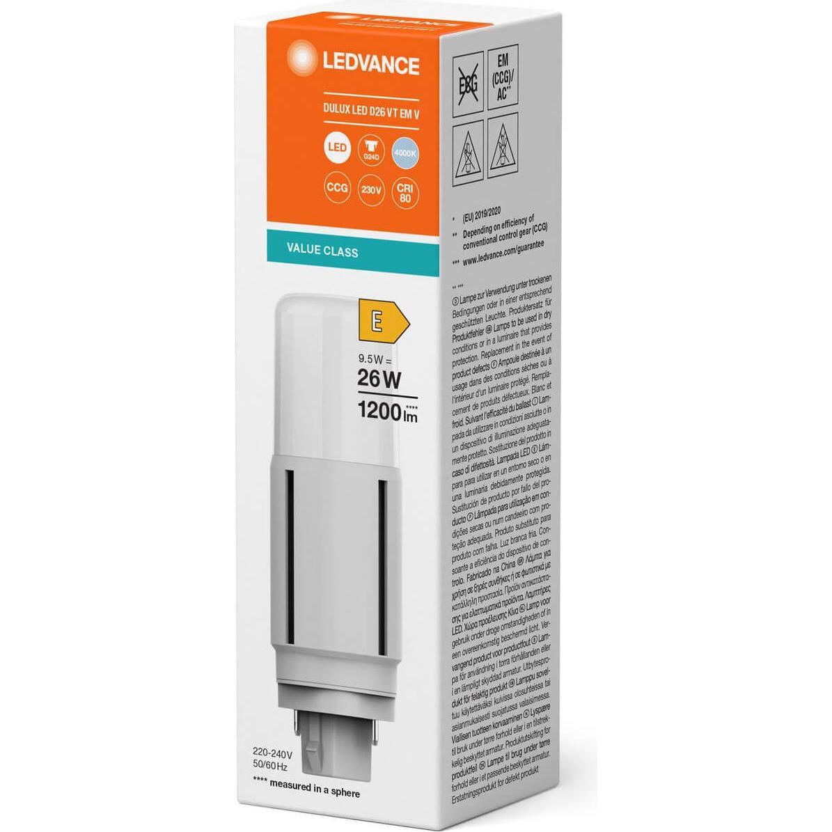 Thumbnail - Ledvance, Leuchtmittel, LED-Kompaktlampe (G24d, 9.50 W, 1200 lm, 1 x, E)