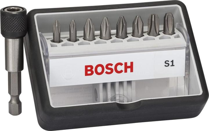 Produktbild Bosch Professional Zubehör 8+1-tlg. Schrauberbit-Set, Robust Line, S PH, Extra Hard-Ausführung (Kreuz Phillips PH)