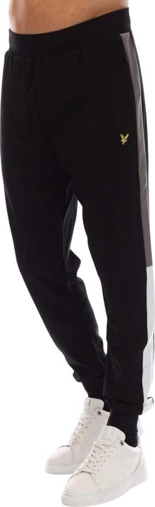Actual product image Lyle and Scott Mens Fleece Colour Block Stitched Fly Detail Jogging Bottoms (M)