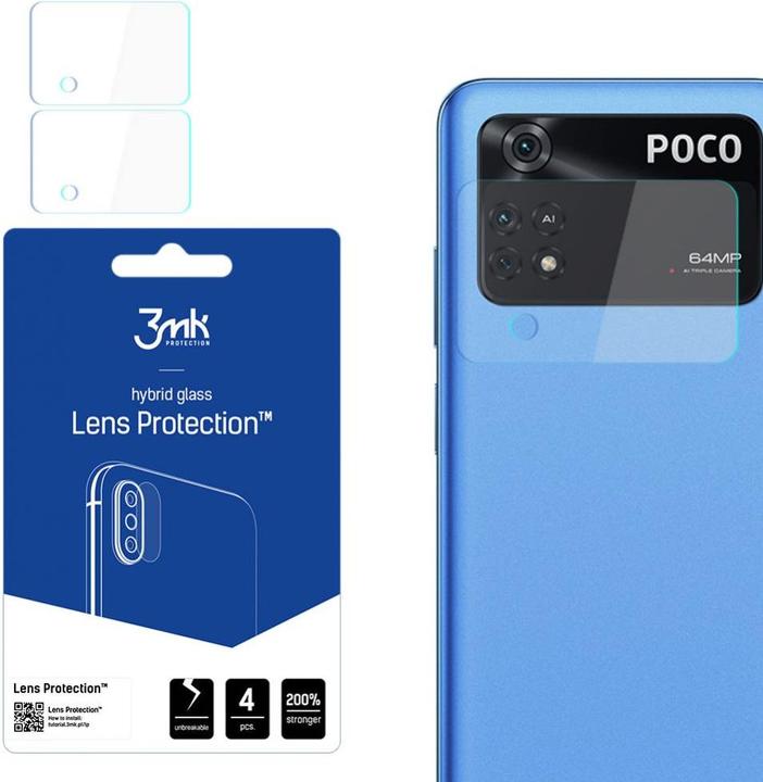 Image du produit 3MK hybrid glass Lens Protection for Xiaomi POCO M4 Pro (4 pcs, Xiaomi Poco M4 Pro)