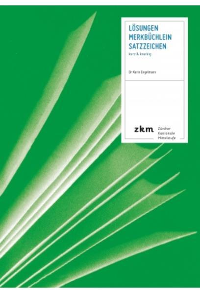 Actual product image Memory booklet: punctuation solutions (German, Karin Engelmann, 2020)