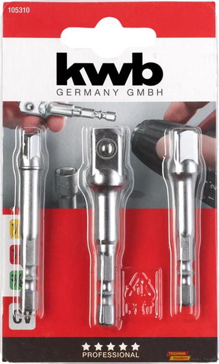 Actual product image kwb Adapter set 1/4", 3/8", 1/2