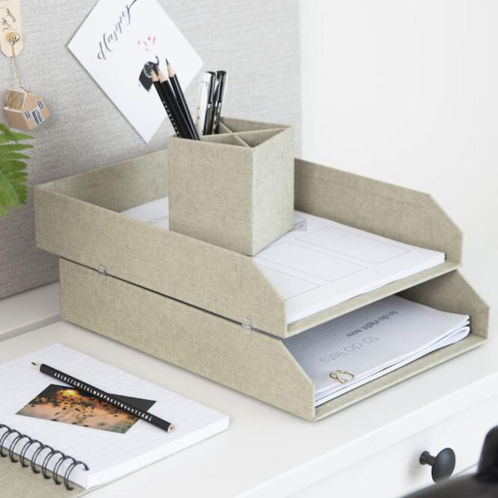 Produktbild Bigso HAKAN Dokumentenablage Set 2 Stk. Linnen Canvas (A4)