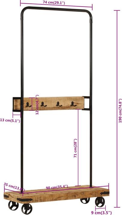 Produktbild vidaXL Kleiderständer