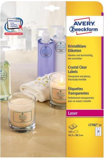 Produktbild Avery Kristallklare Etiketten