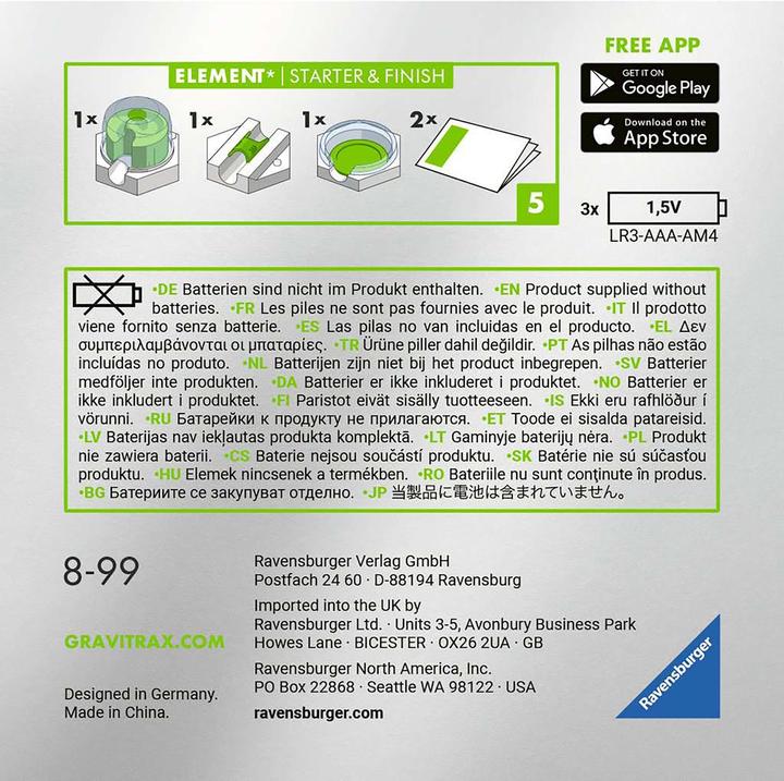 Produktbild Ravensburger GraviTrax Power Element Starter & Finish