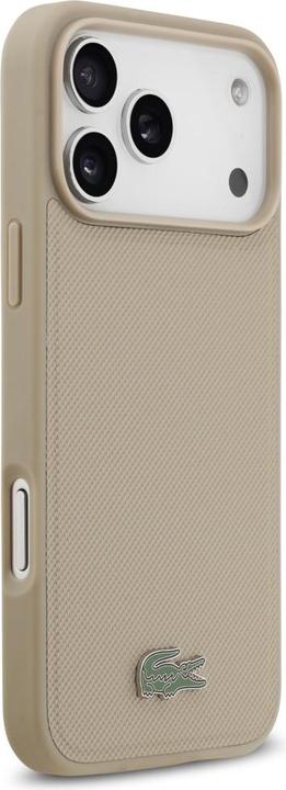 Produktbild Lacoste Petit Pique Lacquer Logo MagSafe case for iPhone 17 Pro Max taupe (Apple iPhone 17 Pro Max)