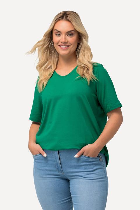 Produktbild Ulla Popken T-Shirt, A-Linie, V-Ausschnitt, Halbarm (62)