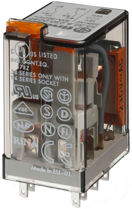 Finder 55.32.8.110.0040 Stikrelae 110 V/AC 10 A 2 x omskifter 10 pcs