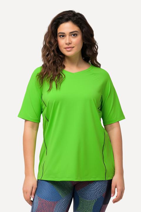 Actual product image Ulla Popken Piping Accent Functional UVP 50+ Stretch Knit Top (46, 48)