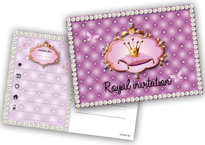 Actual product image Folat Princess invitations 6pcs. (6 pcs.)