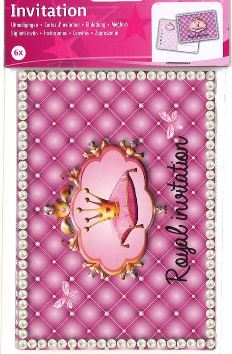 Actual product image Folat Princess invitations 6pcs. (6 pcs.)